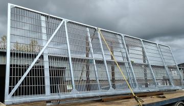 commercial mesh sliding cantilever gate_compressed
