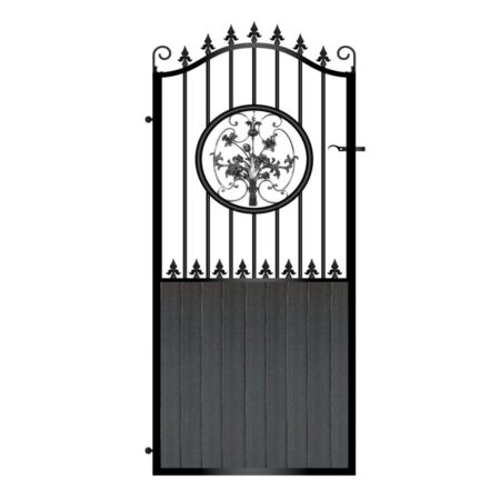 Paterson Tall Composite Side Gate - Black_c
