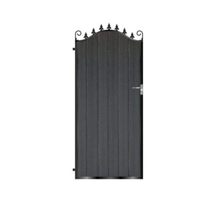 Stewart Tall Composite Side Gate - Black_c