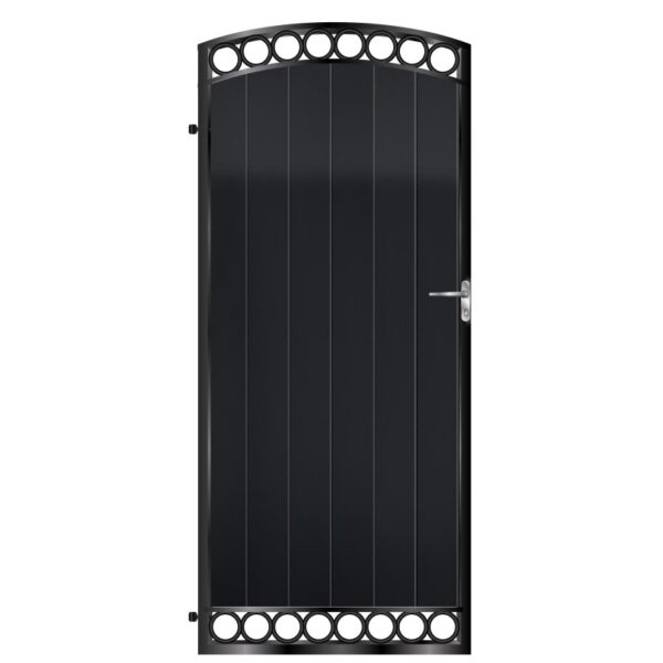 Douglas Tall Aluminium Side Gate - Black_c