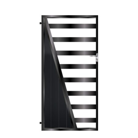Harris Tall Aluminium Side Gate - Black_c