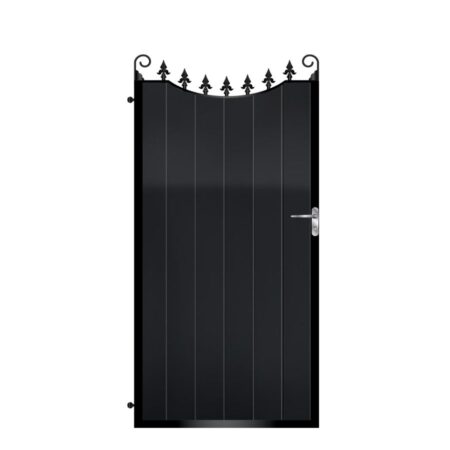 Lamont Tall Aluminium Side Gate - Black_c
