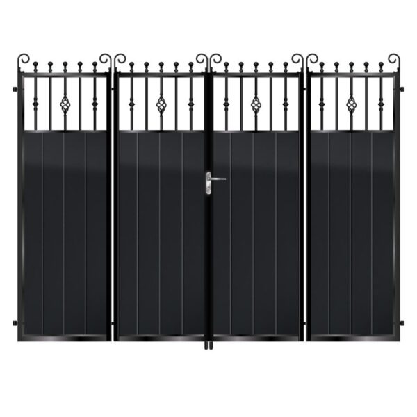 Lindsay Aluminium Bi Fold Gate - Black_c