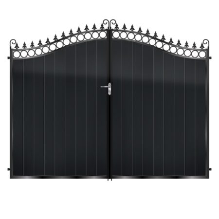 MacMillan Tall Aluminium Driveway Gate - Black_c