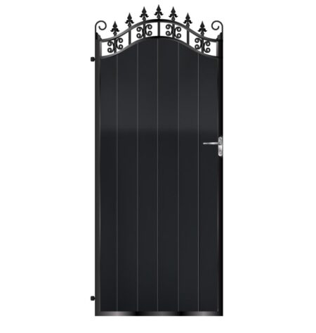Menzies Tall Aluminium Side Gate - Black_c