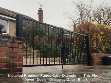 Premium Metal Driveway Gates - Dover Design Black C
