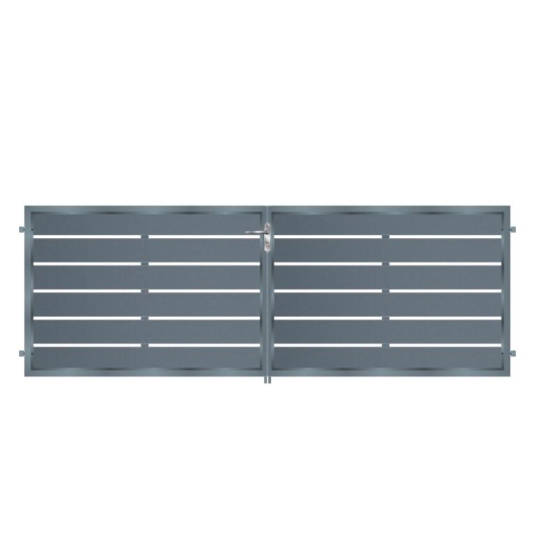 The Slatted One Short Aluminium Driveway Gate - Gates & Automation Direct