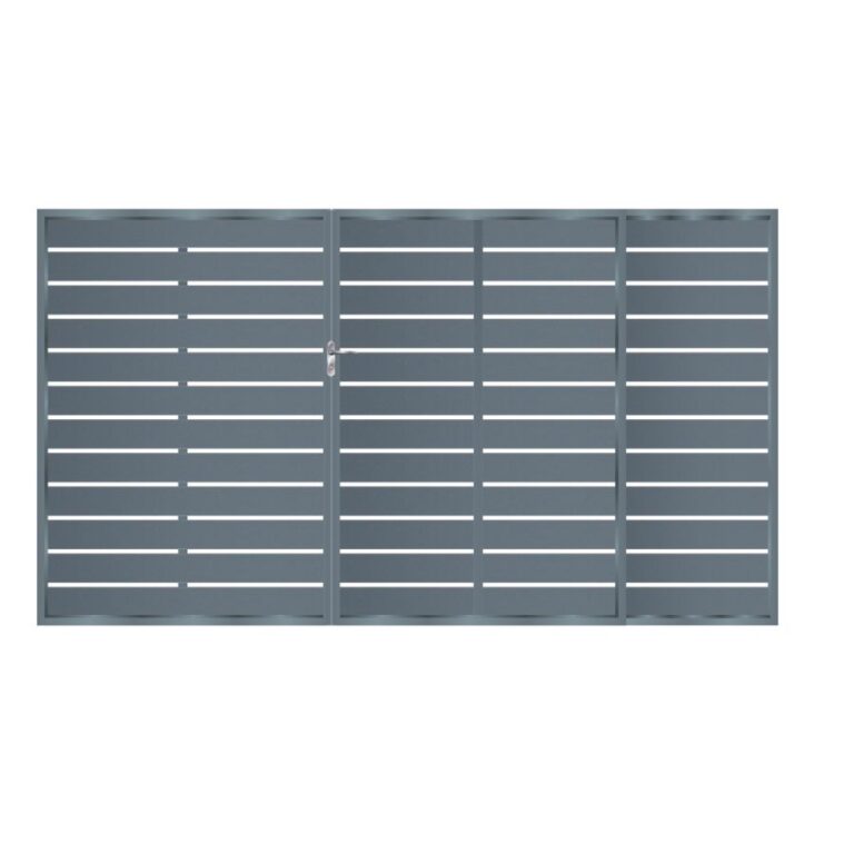 The Slatted One Aluminium Sliding Gate (Tall) - Gates & Automation Direct