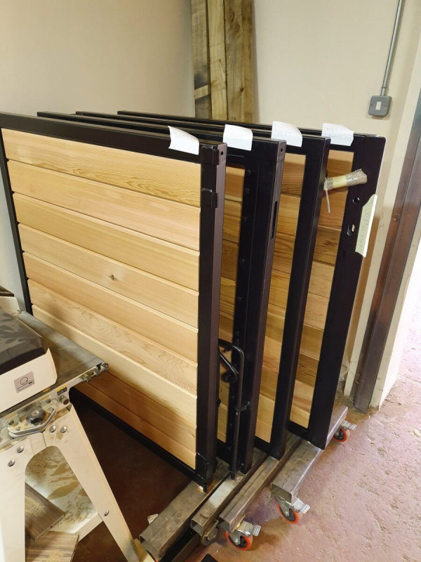 Metal Framed Timber Driveway Gate Panels