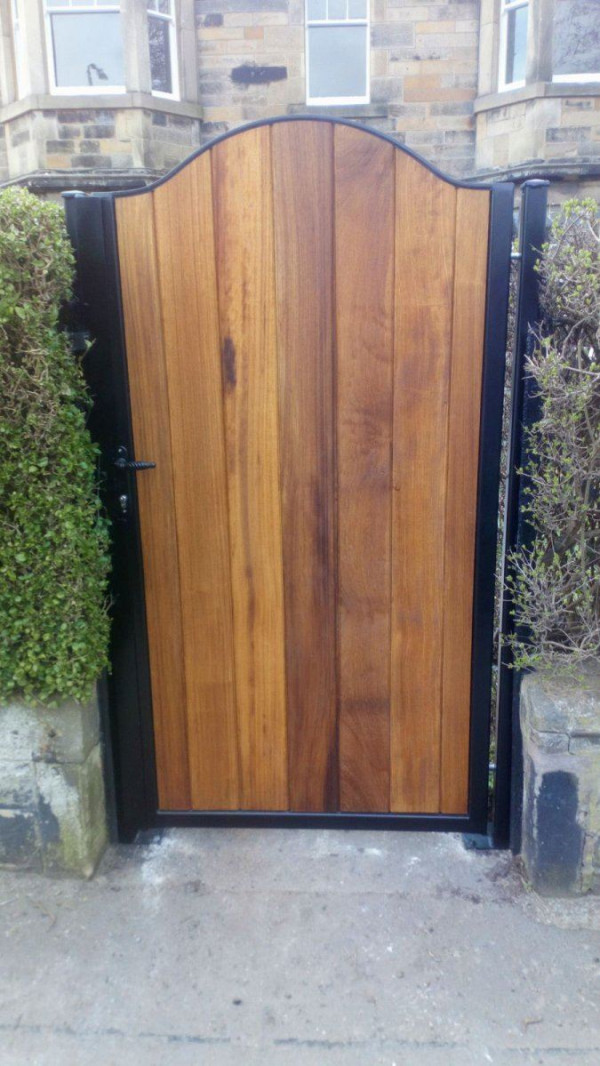 Metal Framed Timber Garden Gates