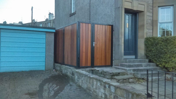 Metal Framed Timber Side Gates & Fixed Panel