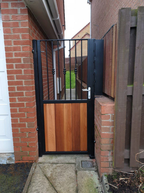 Metal Framed Half Timber Side Gates