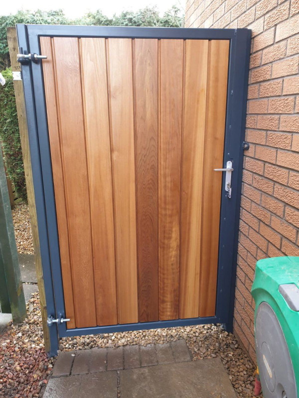 Metal Framed Timber Garden Gates